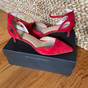 Banana Republic heels, color: red, size: womens 8